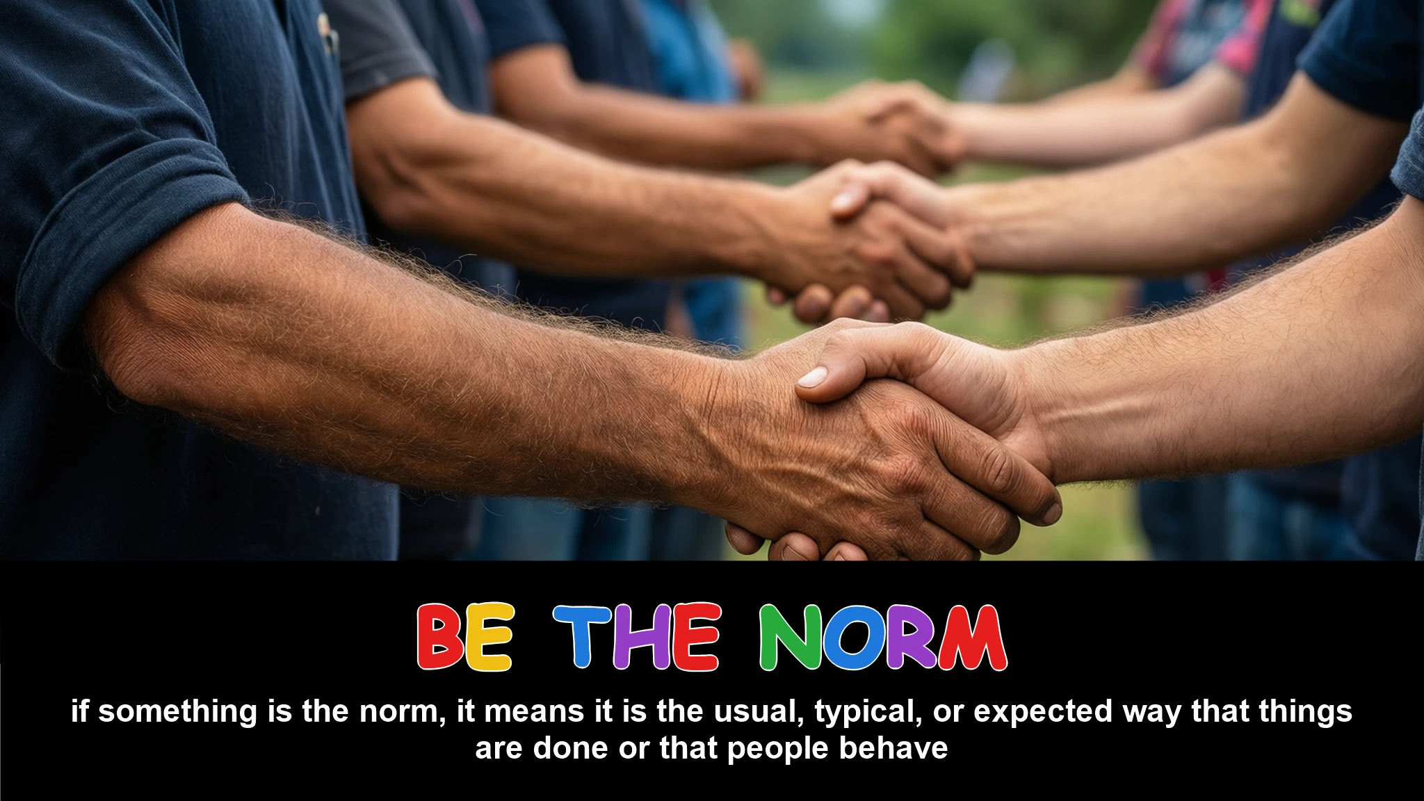 English Illustration for be the norm
